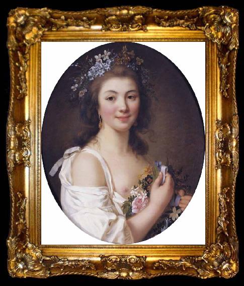 framed  Francois Lemoine Madame de Genlis, ta009-2